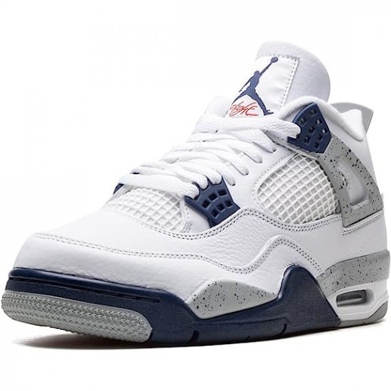 Air Jordan 4 NZ  Midnight Navy White/Midnight Navy/Light Smoke Grey-Fire Red DH6927-140