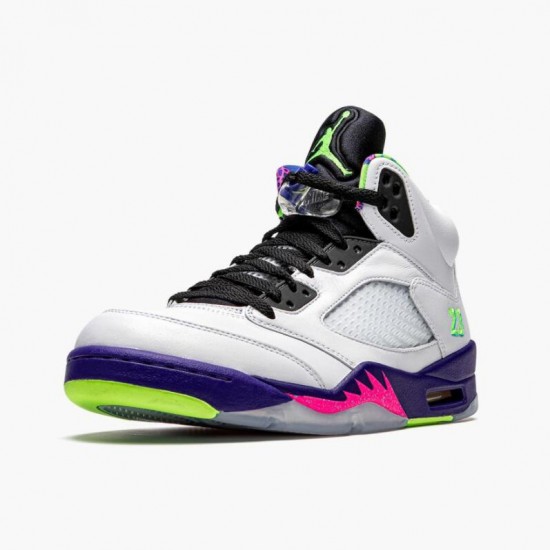 Air Jordan 5 NZ  Retro Alternate Bel Air White/Court Purple-Racer Pink-Ghost Green DB3335-100