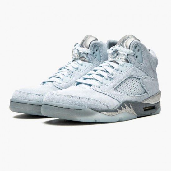 Air Jordan 5 NZ  Retro Bluebird With Silver White Photo Blue/Football Grey/Metallic Silver/White DD9336-400