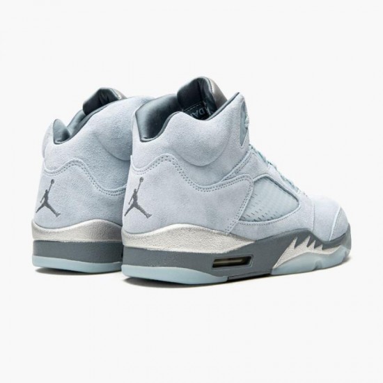 Air Jordan 5 NZ  Retro Bluebird With Silver White Photo Blue/Football Grey/Metallic Silver/White DD9336-400