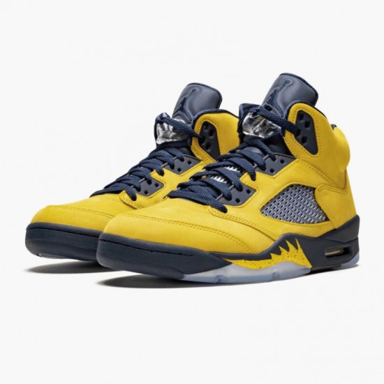 Air Jordan 5 NZ  Retro Michigan 2019 AmarilloCollege Navy Amarillo/College Navy-Amarillo CQ9541-704