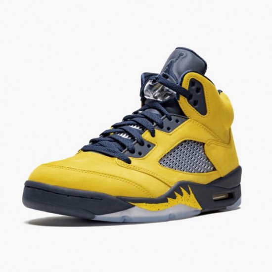 Air Jordan 5 NZ  Retro Michigan 2019 AmarilloCollege Navy Amarillo/College Navy-Amarillo CQ9541-704