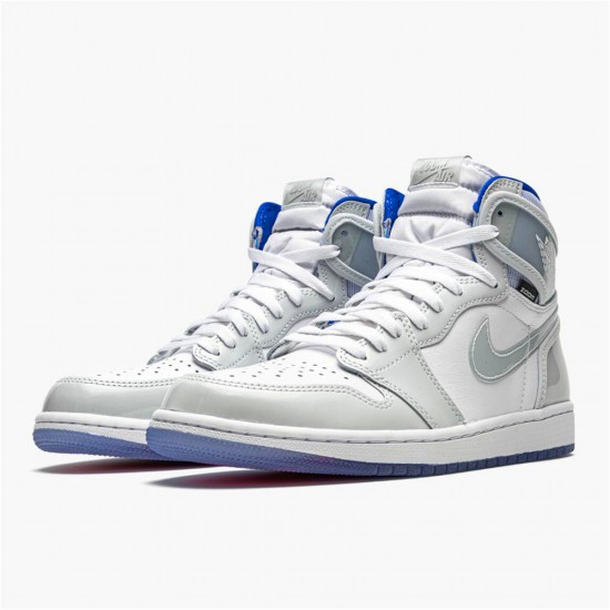 Air Jordan 1 NZ Retro High Zoom White Racer Blue CK6637-104