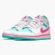 Air Jordan 1 NZ Mid White Pink Green Soar (GS) 555112-102