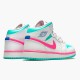 Air Jordan 1 NZ Mid White Pink Green Soar (GS) 555112-102