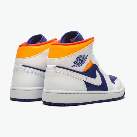 Air Jordan 1 NZ Mid Royal Blue Laser Orange 554724-131