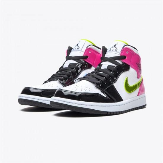 Air Jordan 1 NZ Mid White Black Cyber Pink CZ9834-100