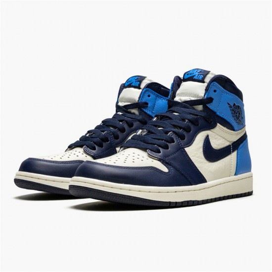 Air Jordan 1 NZ Retro High Obsidian UNC 555088-140