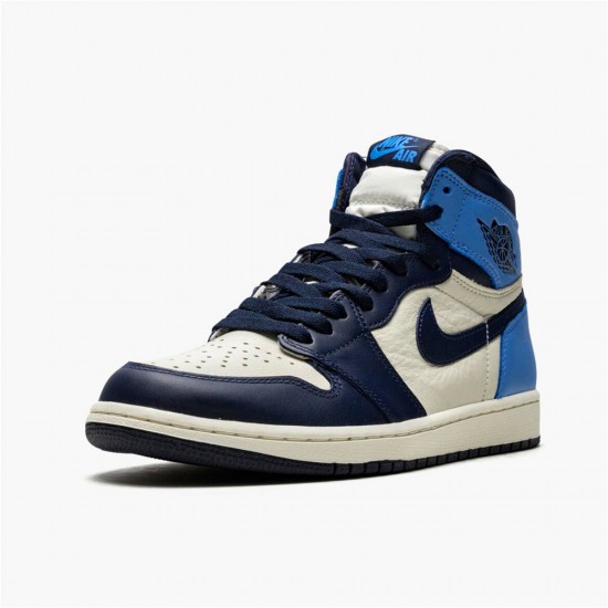 Air Jordan 1 NZ Retro High Obsidian UNC 555088-140