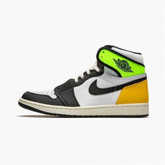 Air Jordan 1 NZ Retro High White Black Volt University Gold 555088-118