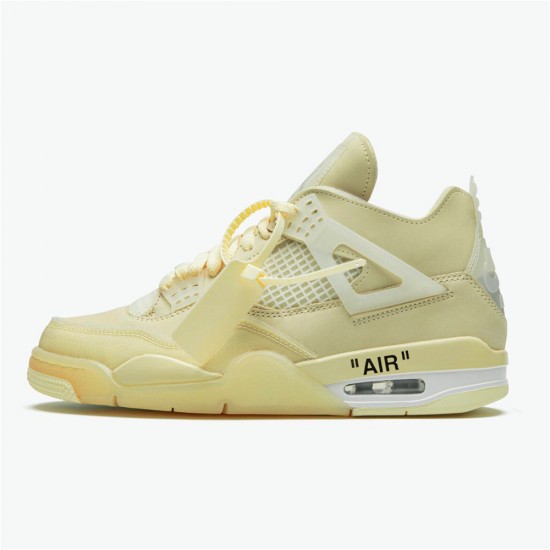 Air Jordan 4 NZ Retro Off-White Sail CV9388-100 - Sail/Muslin-White-Black